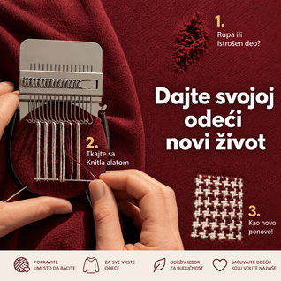 Knitla – Tkajte lako i podarite odeći novi život
