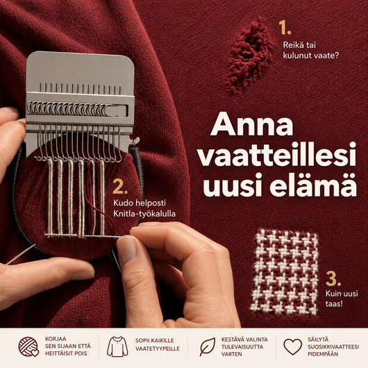 Knitla – Kudo helposti ja anna vaatteille uusi elämä